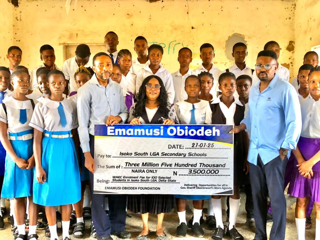 Delta commissioner pays WAEC fees for 100 students in Isoko South