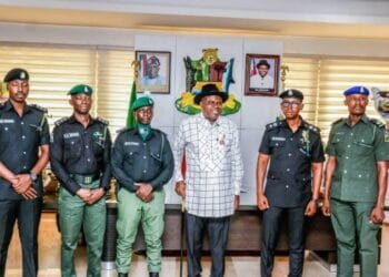 Diri decorates police officers in Bayelsa