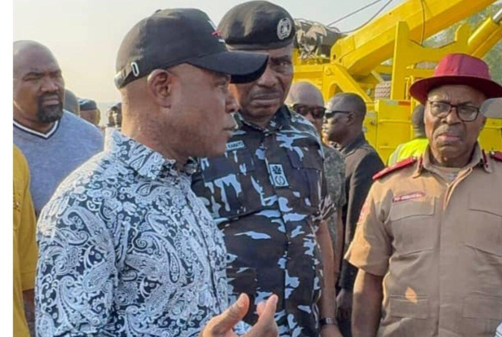 Gov. Mbah visits tragic fuel tanker explosion site in Enugu, pledges immediate action