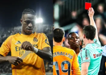 Real Madrid’s Vinicius to miss 2 matches after red card at Valencia
