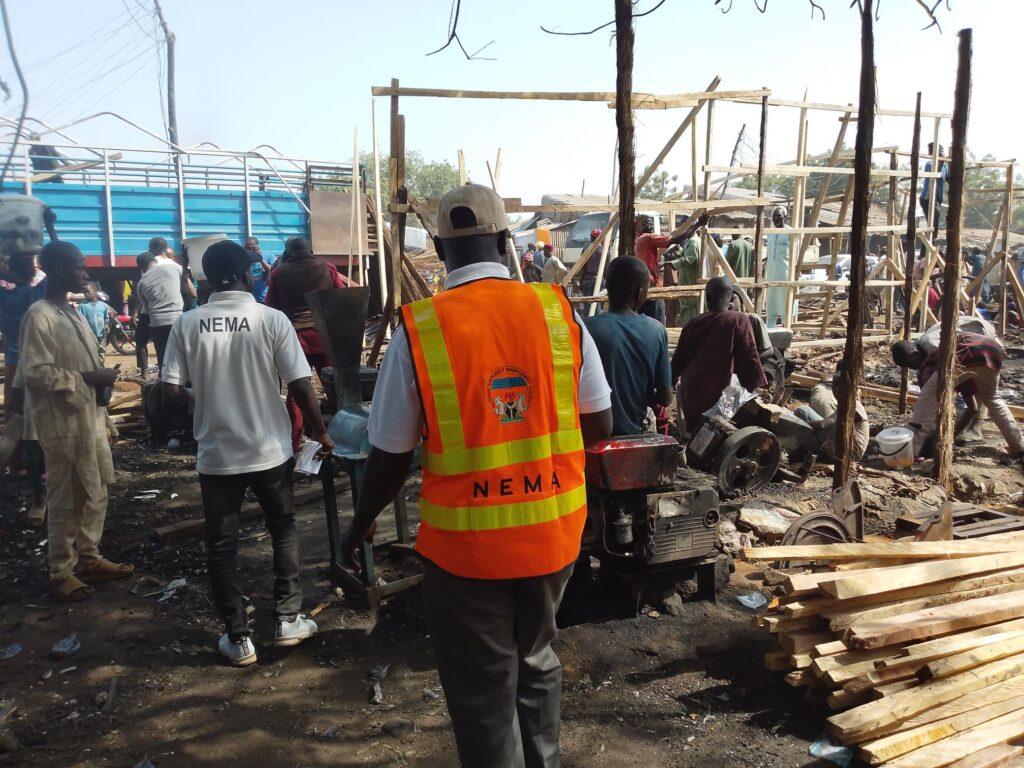 NEMA Evaluates Damage at Sokoto Market After Second Fire Outbreak This Month