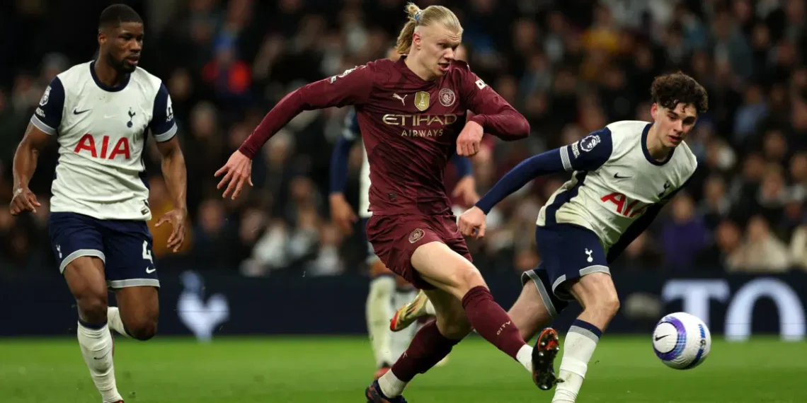 Haaland-scoring-against-Spurs