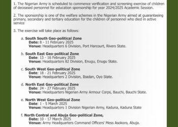 Nigerian Army to sponsor children of fallen Soldiers for 2024/2025 Academic Session