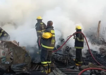 Fire ravages over 70 shops at Aleshinloye market in Ibadan