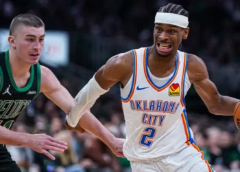 Thunder stun Celtics to secure NBA playoff spot