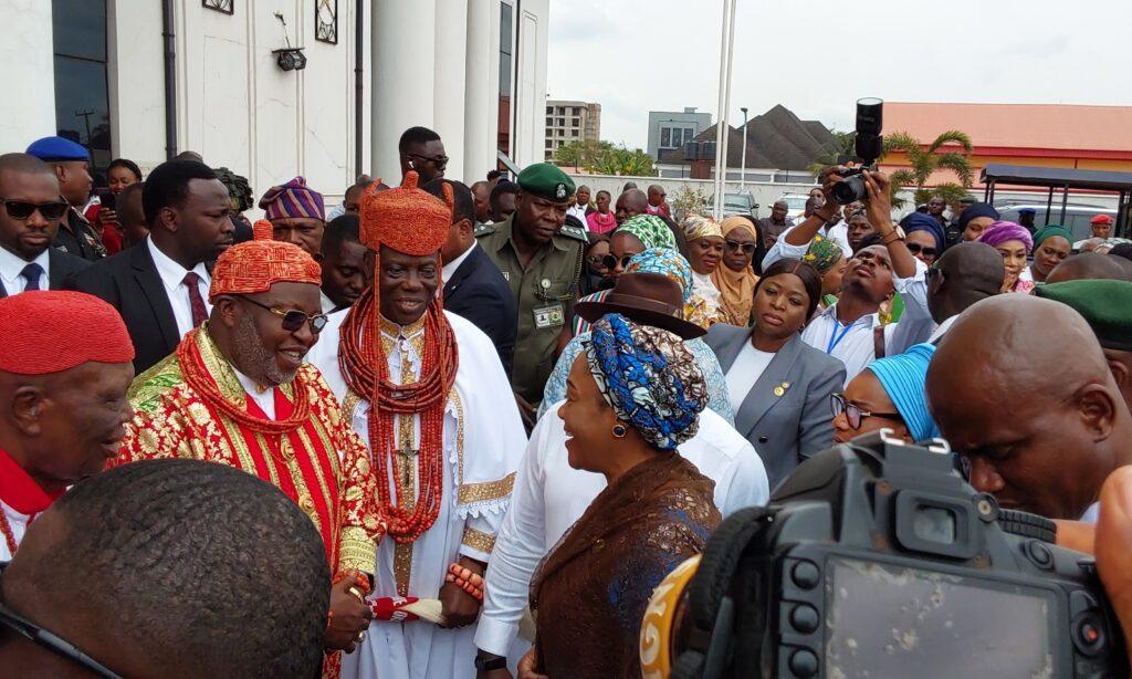 Remi Tinubu arrives Delta on a 2-day working visit