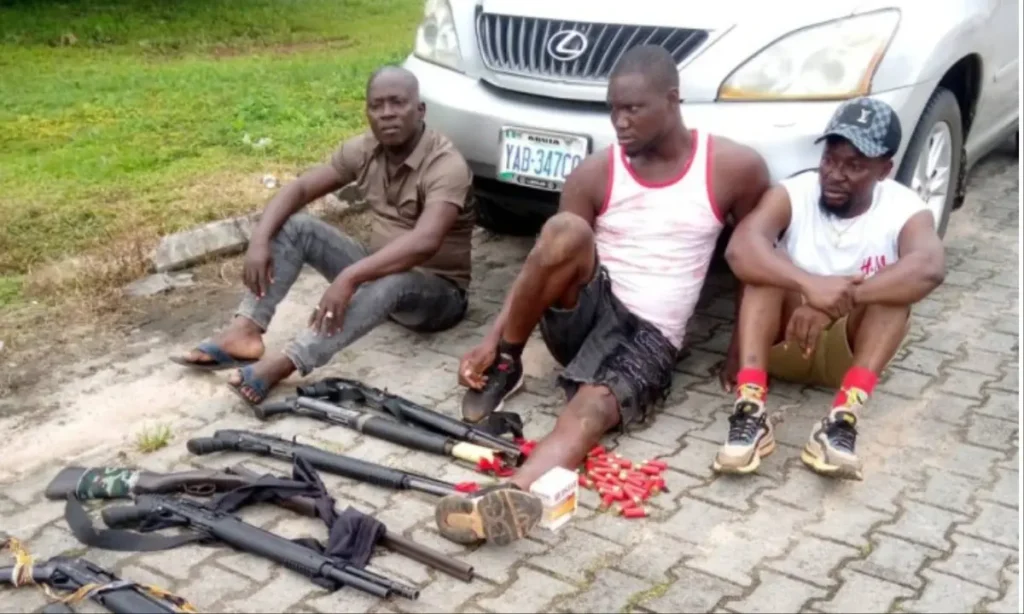 Police arrest 3 suspects for gun running, recover arms, ammunition in Delta