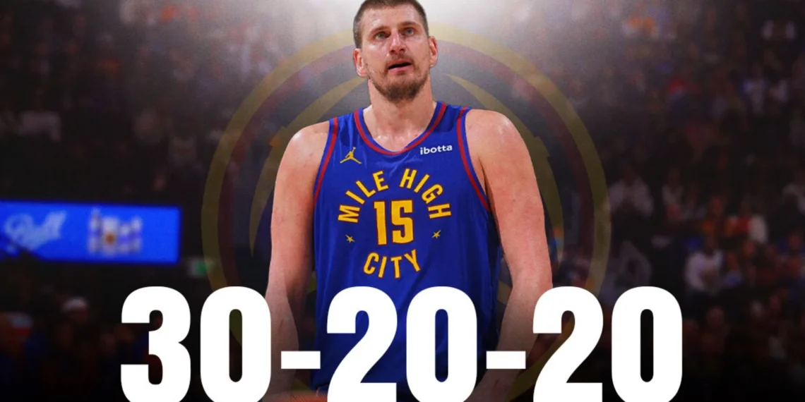 Nikola Jokić nets 30-20-20 against Phoenix Suns