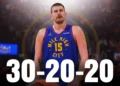 Nikola Jokić nets 30-20-20 against Phoenix Suns