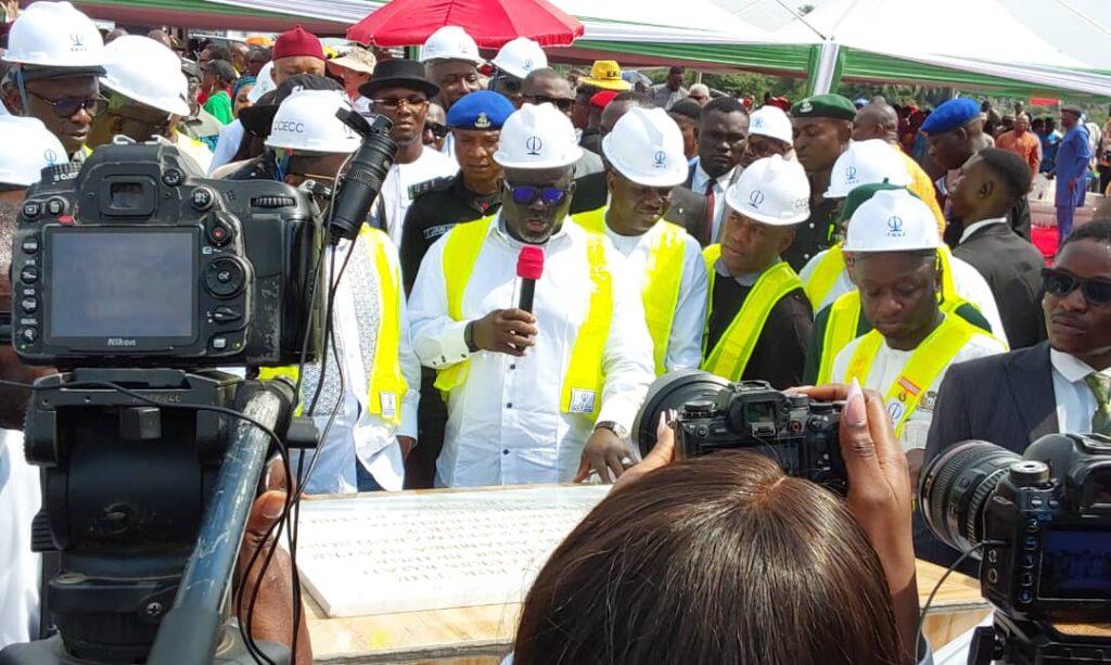 Tinubu flags- off construction of access road to Second Niger Bridge