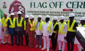 Tinubu flags- off construction of access road to Second Niger Bridge