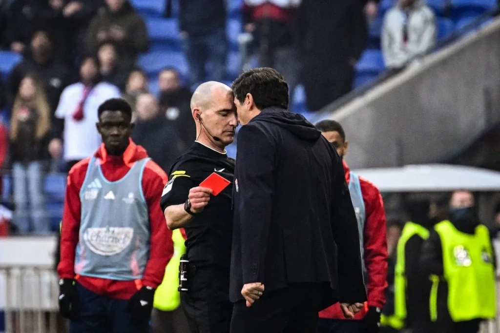 Lyon manager slammed with 9-month ban for confronting referee