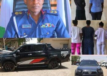 NSCDC recovers stolen Toyota Hilux, arrests 2 for human trafficking in Bauchi