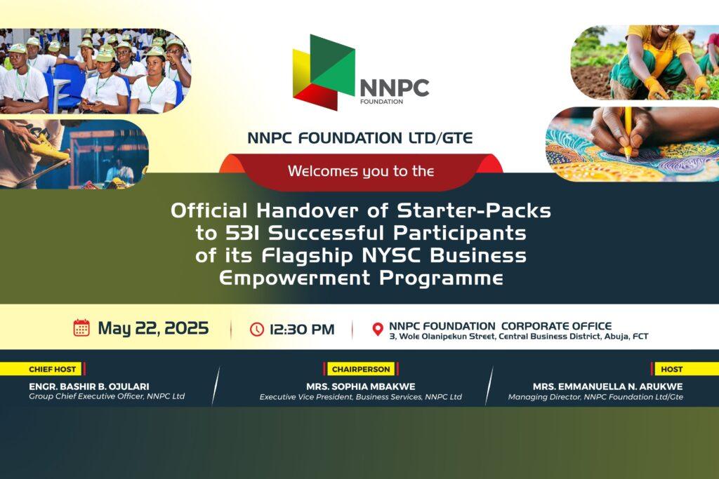 NNPC empowers 531 NYSC members with ₦531,000, business starter packs in major youth empowerment drive