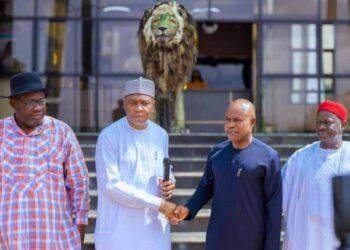 PDP crisis: Saraki's reconciliation committee meets Gov. Mbah in Enugu