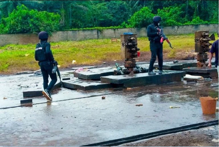 NSCDC, army, navy uncover illegal refinery, petrol station in Anambra