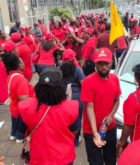 TUC pickets finance ministry over unpaid allowances, emoluments