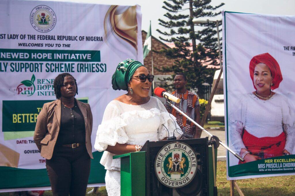 Tinubu's wife distributes food items in Abia as Gov. Otti lauds initiative