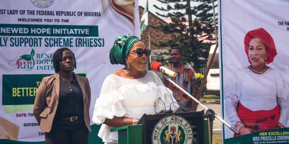 Tinubu's wife distributes food items in Abia as Gov. Otti lauds initiative