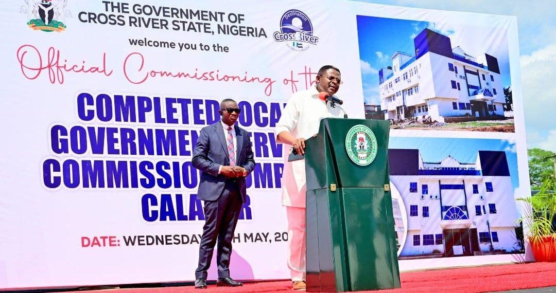 Gov. Otu commissions LG Service Commission Complex, demands productivity