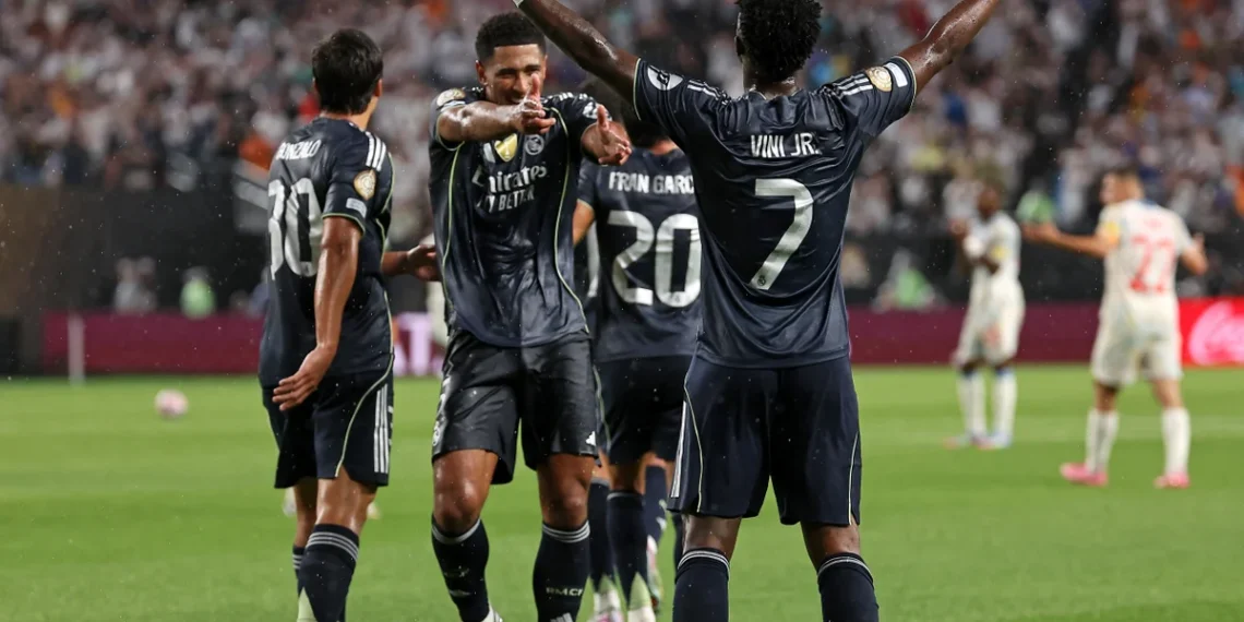 Vinicius Jr shines as Real Madrid cruise past RB Salzburg 3-0 to top Club World Cup Group H