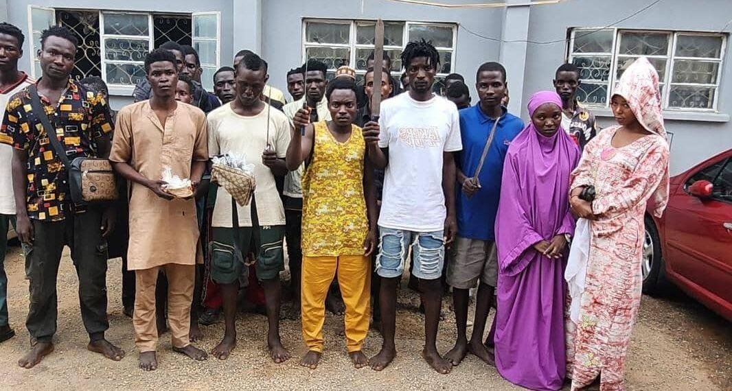 Police raid major criminal spots, detain 182 suspects in Kaduna