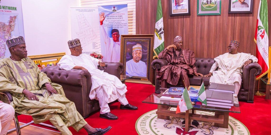 Gov. Zulum, Indimi, others storm Yola over Sen. Aminu's death