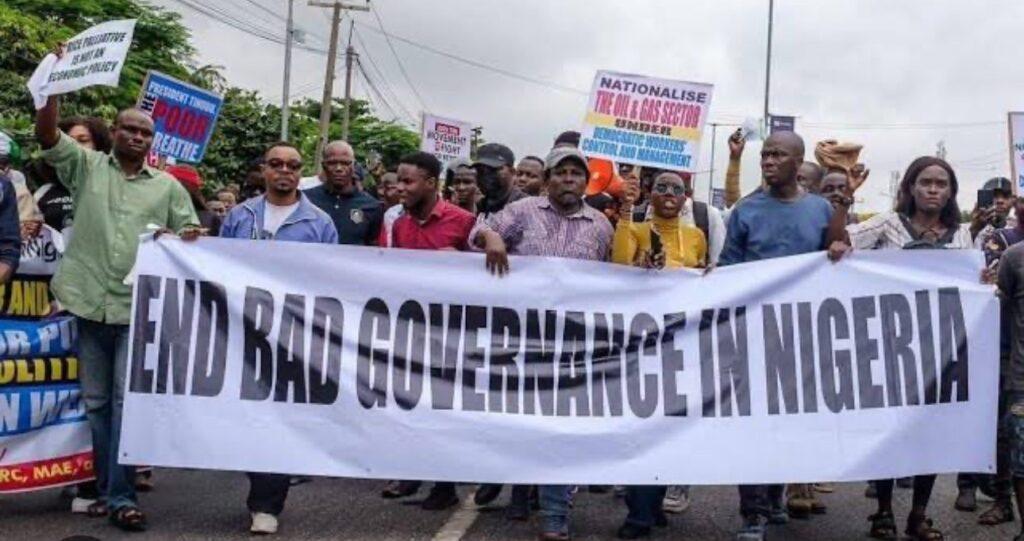 Democracy Day: #EndBadGovernance protest erupts on Awolowo Road as Nigerians decry hunger, failed promises under Tinubu