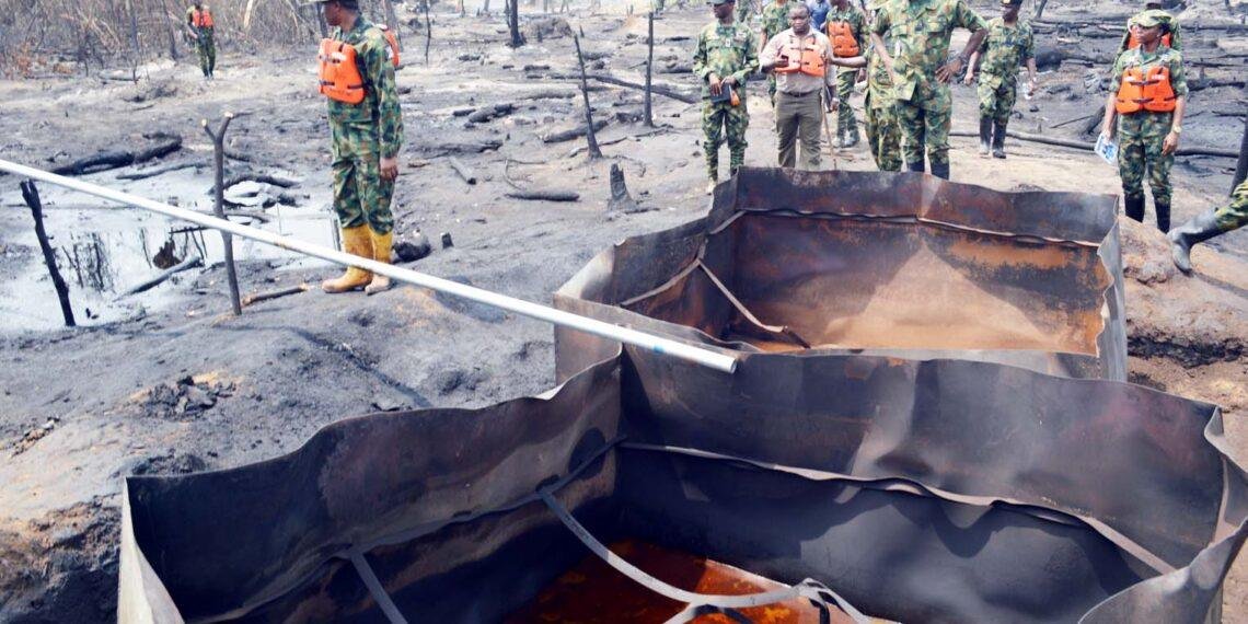 NNS Delta destroys illegal oil refining hub in Delta