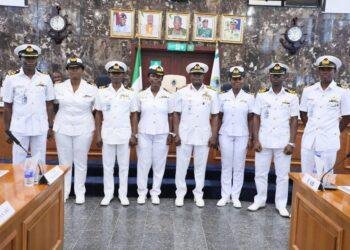 Navy decorate 7 newly promoted officers with new ranks