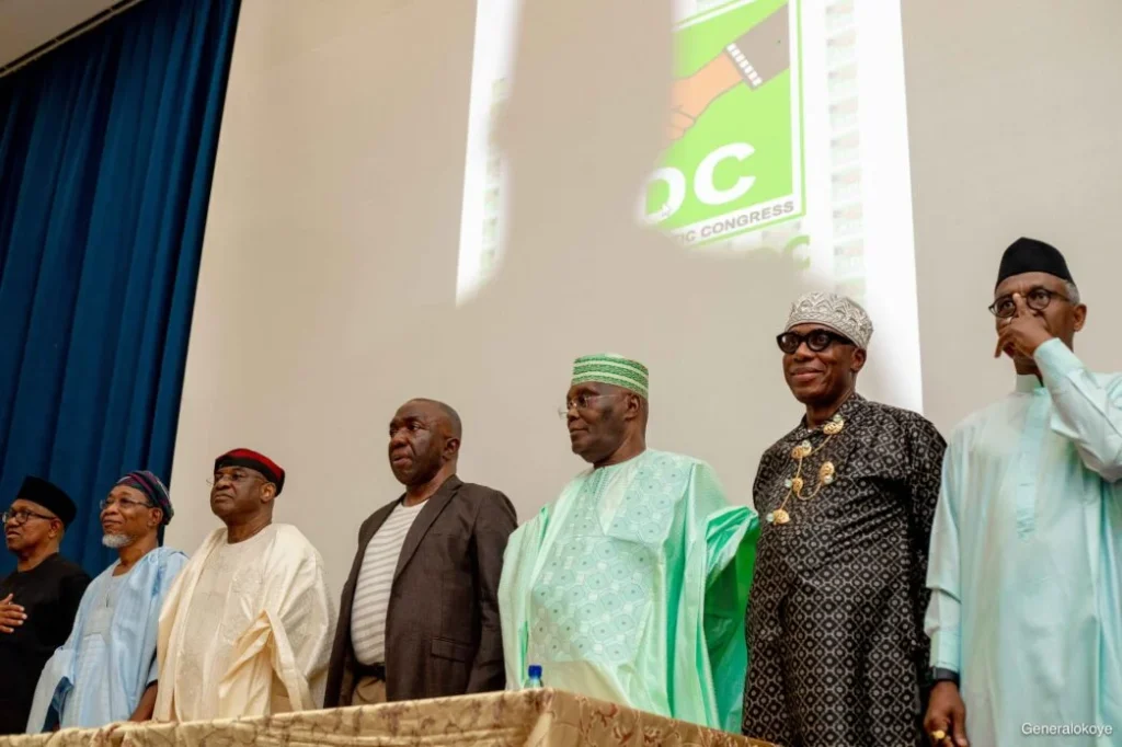 ADC national executives resign as Atiku, Peter Obi, El-Rufai, Amaechi unveil new opposition coalition