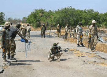 Troops uncover massive IED cache on Marte–Dikwa Bridge in Borno State