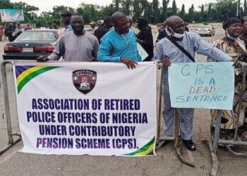 Retired police officers protest in Abuja over pension scheme, block National Assembly