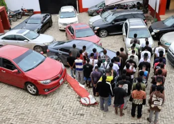 EFCC arrests 48 suspected internet fraudsters in Abeokuta, recovers arms, luxury cars