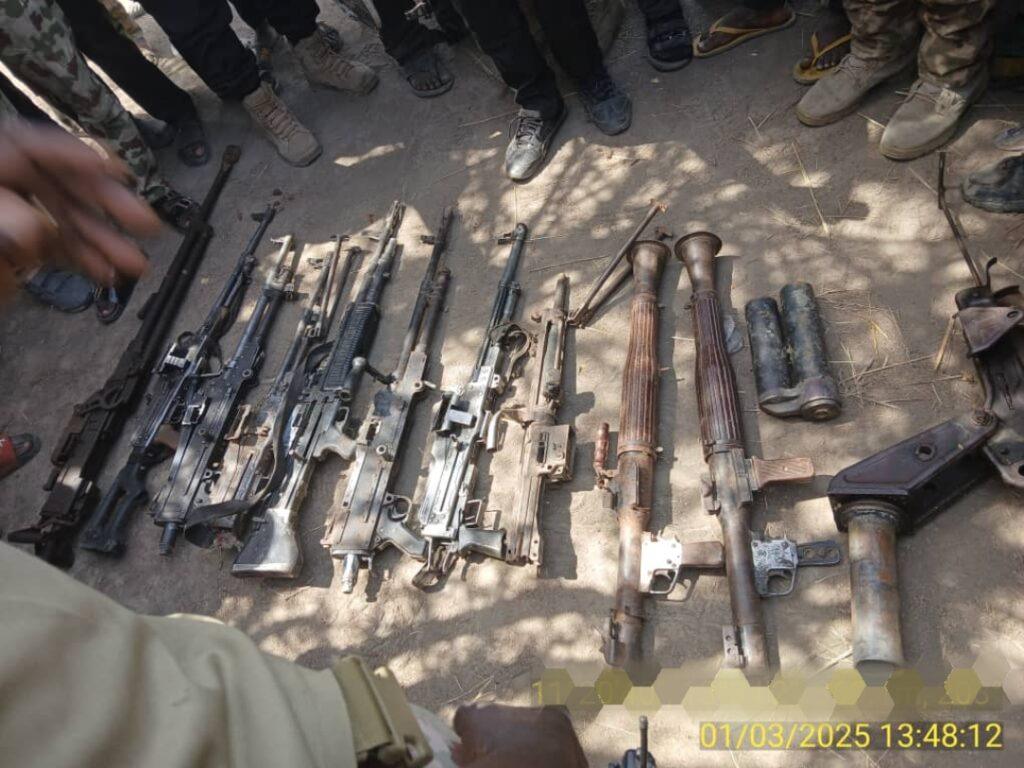 Combined security team recovers arms from forest abandoned by suspected hoodlums