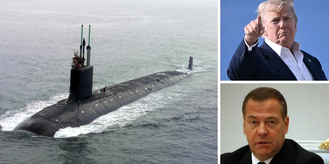 Trump stations 2 nuclear submarines close to Russian after Medvedev's comments