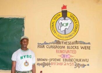 Corps member renovates 4 classrooms in Bayelsa primary school