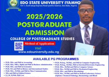 Edo State University Iyamho opens 2025/2026 postgraduate admission