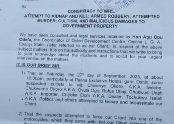 Ebonyi Coordinator petitions Police over alleged kidnap, murder attempt on his life by suspected cultists