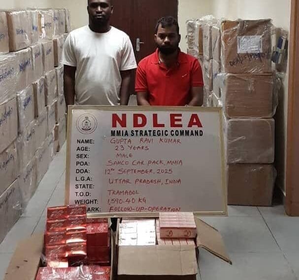 NDLEA seizes N3.9bn worth of tramadol in Lagos, apprehends Indian businessman, 3 others