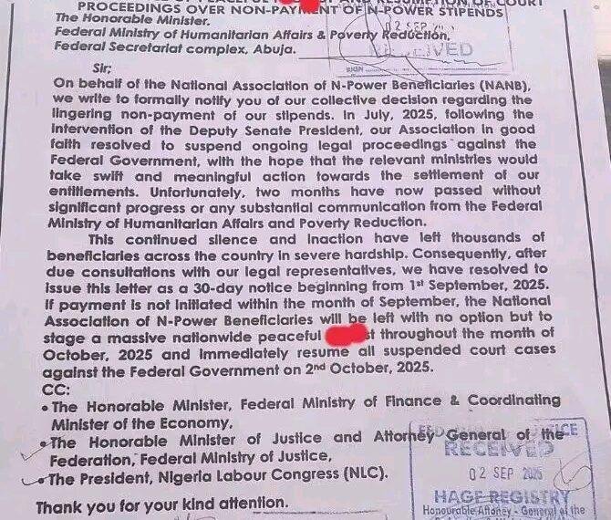 N-Power beneficiaries threaten nationwide protest, issue 30-day ultimatum