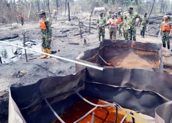 Troops shut down 41 illegal oil refining sites in September in 3 states