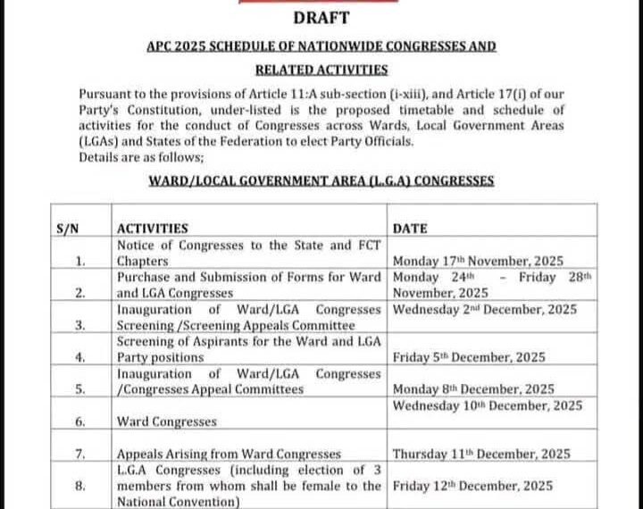 APC unveils 2025 congress schedule with revised nomination fees