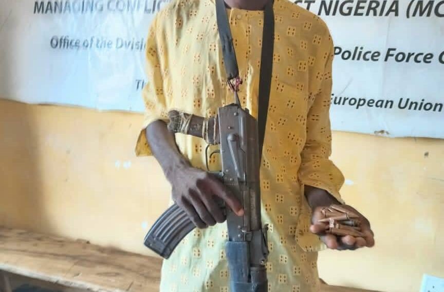 Police arrest man for displaying AK-47 rifle in viral video in Adamawa