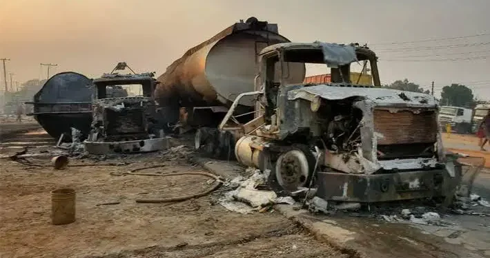 Six Burnt To Death As Gas-Laden Truck Explodes At Army Checkpoint In Kogi