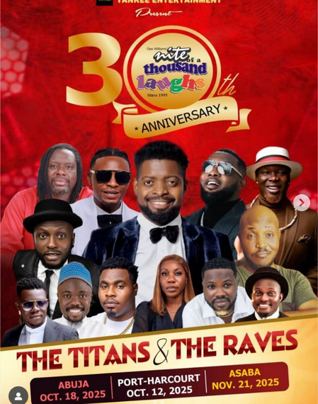 Nite of a Thousand Laughs returns to Asaba for historic 30th anniversary celebration