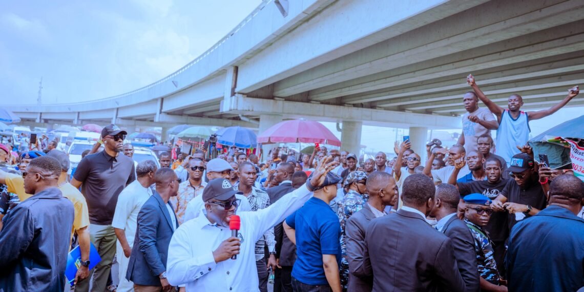 Oborevwori inspects Warri–Effurun Flyovers, pledges swift completion to ease traffic woes