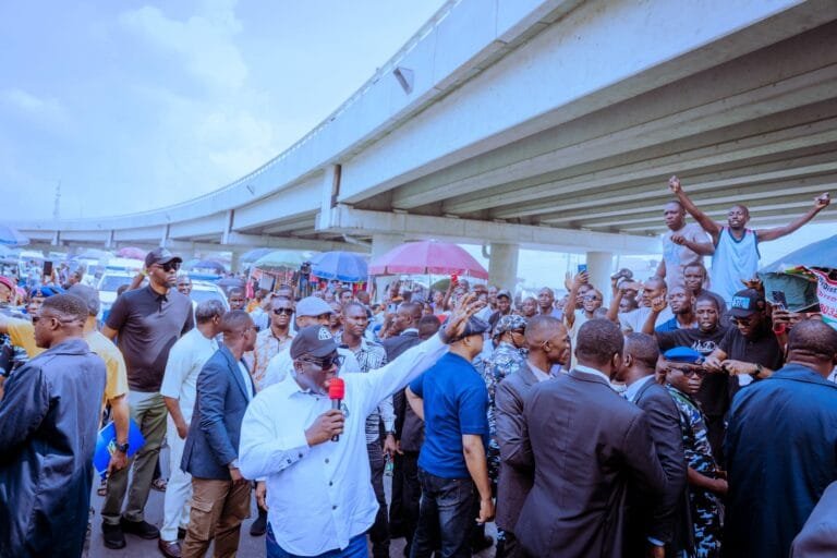 Oborevwori inspects Warri–Effurun Flyovers, pledges swift completion to ease traffic woes