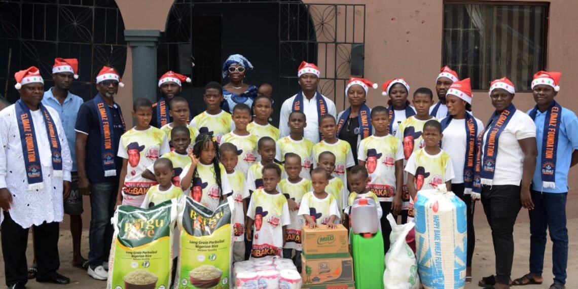 Elomaz Foundation gifts foodstuffs, toiletries to orphanage homes in Delta