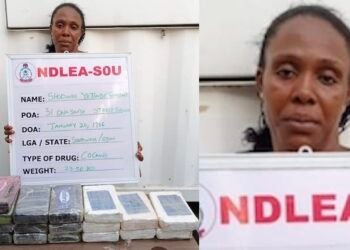 Female drug kingpin arrested in Lagos with 23.5kg cocaine hidden in children’s room